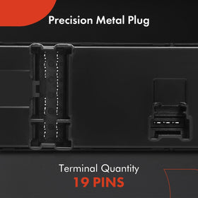 A-Premium switch illuminated orange backlight for improved nighttime visibility