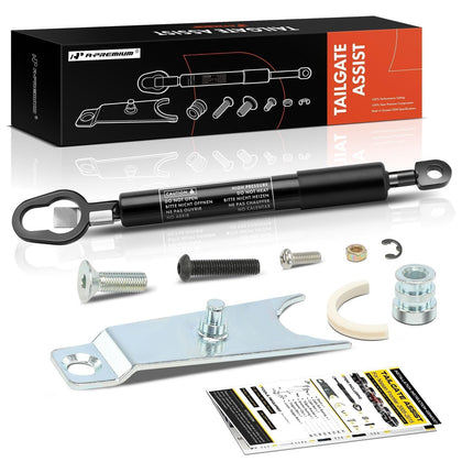A-Premium front packaging of tailgate assist shock showing model and fit benefits
