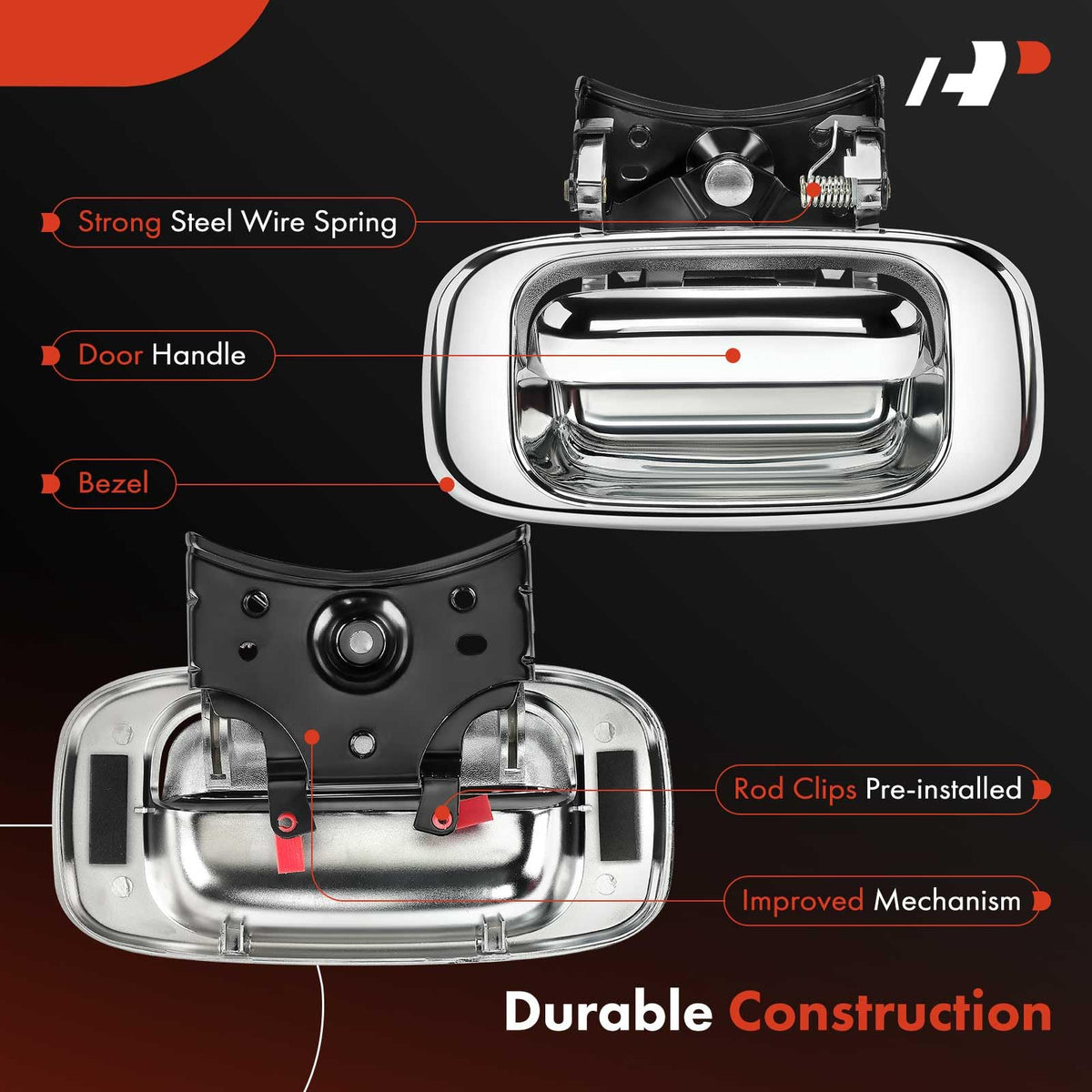 A-Premium chrome finish texture highlighting corrosion resistance and showroom shine