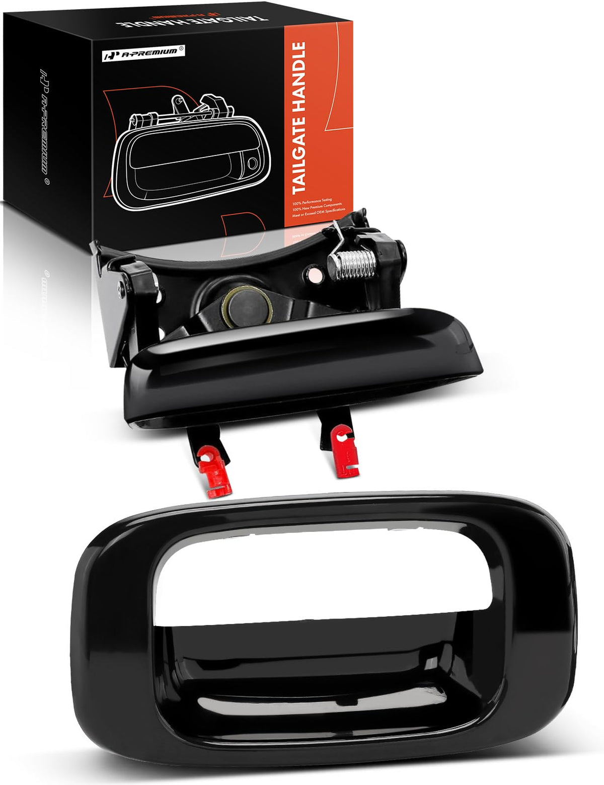 A-Premium tailgate handle front view showing fit and finish benefit