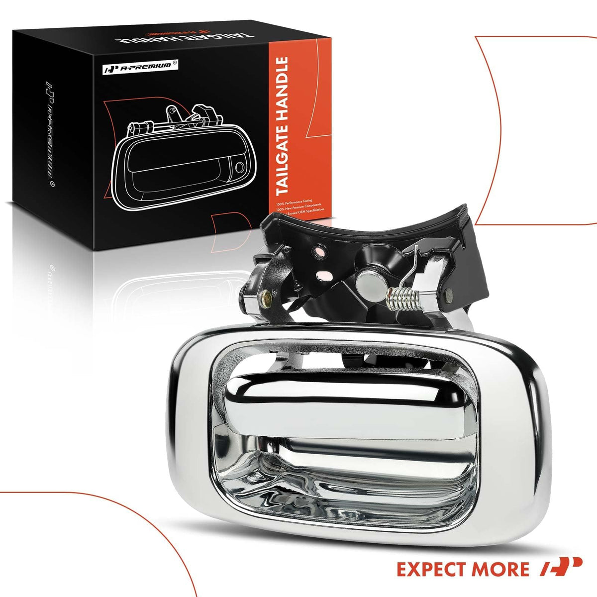 A-Premium packaging and contents laid out showing included pieces for complete install