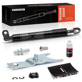 A-Premium tailgate strut front view showing fitment and controlled lowering