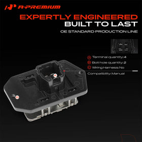 A-Premium clear view of four male pin terminals for reliable electrical contact