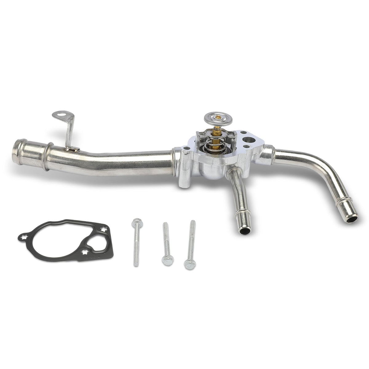 A-Premium front view of thermostat housing showing OEM-style fitment benefit