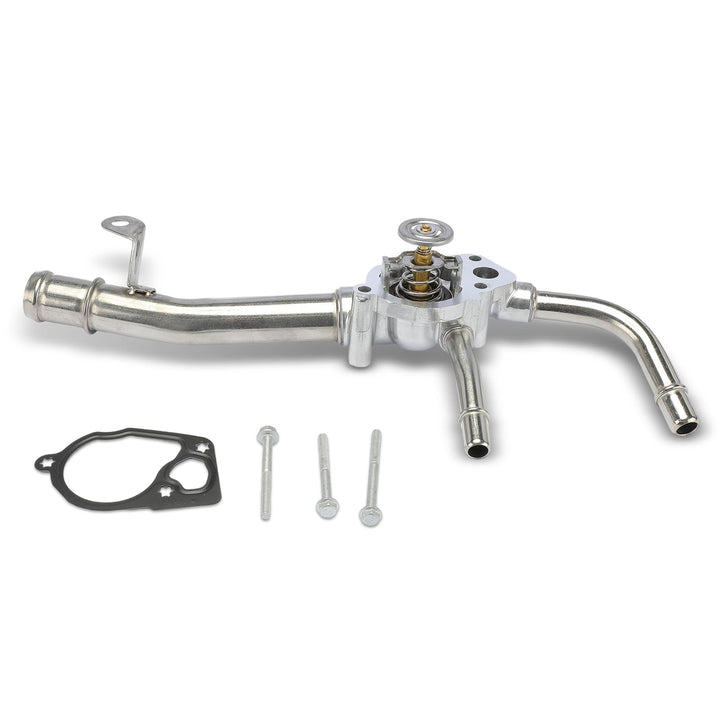 A-Premium front view of thermostat housing showing OEM-style fitment benefit