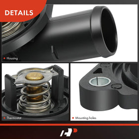 A-Premium packaged thermostat housing with warranty card offering confidence and coverage