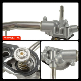 A-Premium thermostat housing beside ruler showing scale for fit verification benefit
