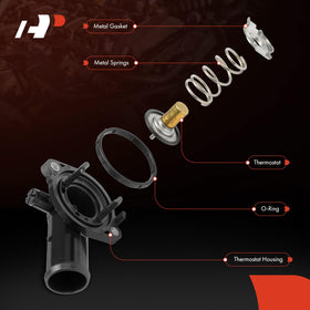 A-Premium close-up of thermostat and gasket assembly ensuring correct seal and easy installation