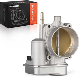 A-Premium throttle body front view showing throttle plate and improved throttle response