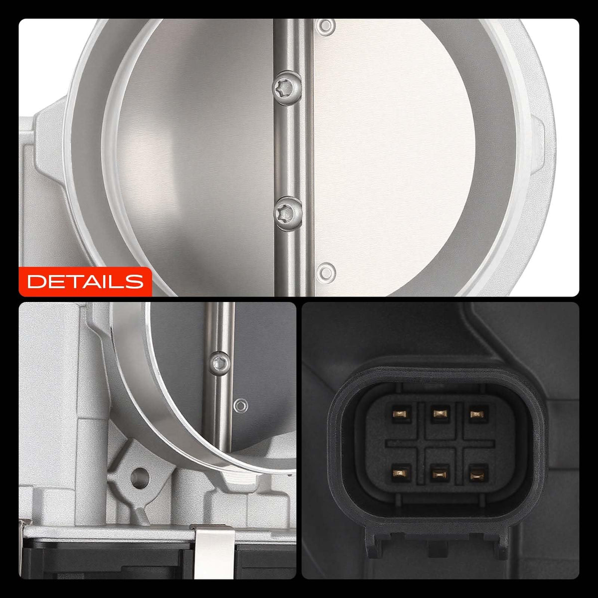 A-Premium throttle body label and terminals showing reference numbers for correct match