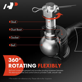 A-Premium pre-greased tie rod surface demonstrating ready-to-install convenience