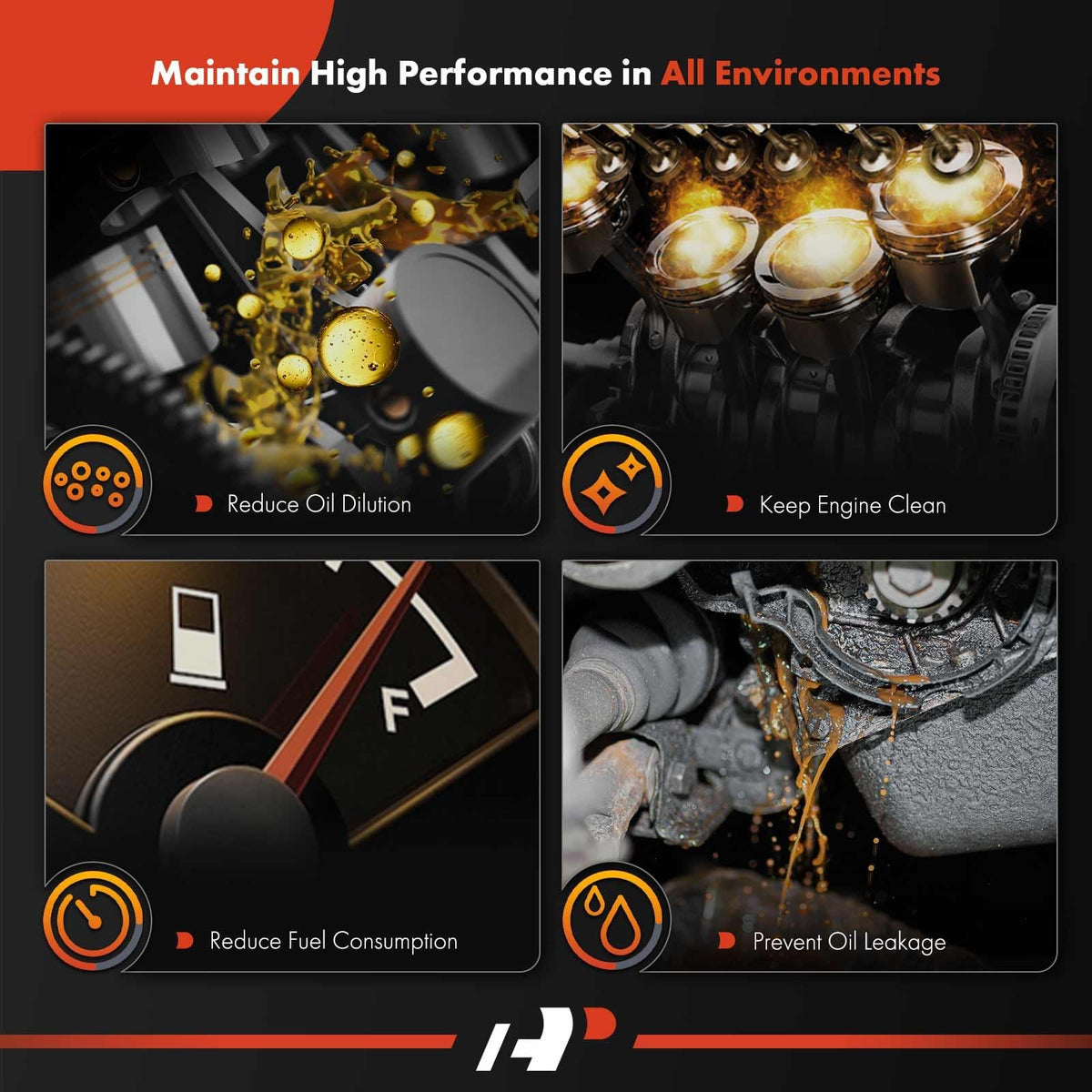 A-Premium translucent tank showing coolant level visibility benefit