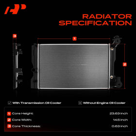 A-Premium integrated transmission cooler detail illustrating ATF protection
