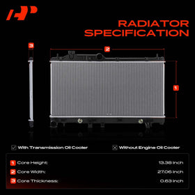 A-Premium integrated transmission oil cooler visible to illustrate combined cooling benefit