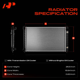 A-Premium transmission oil cooler detail showing integrated cooler benefit