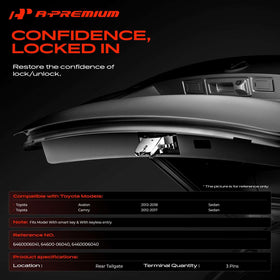 A-Premium trunk latch side profile highlighting durable housing and strength