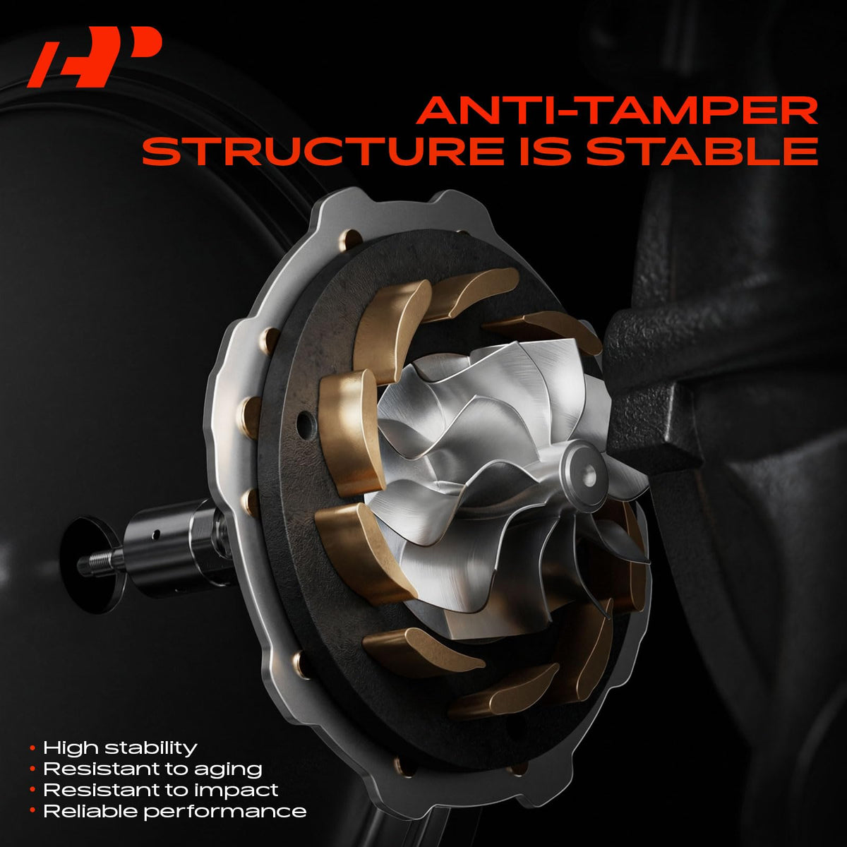 A-Premium actuator and wastegate visible for controlled boost performance