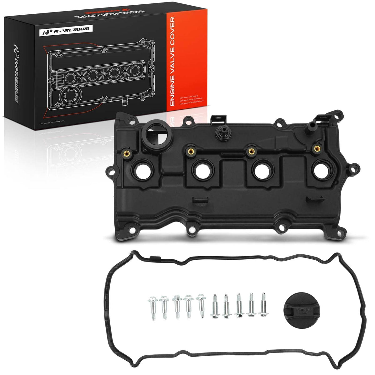 A-Premium valve cover front assembly showing complete replacement, ensures leak-free sealing