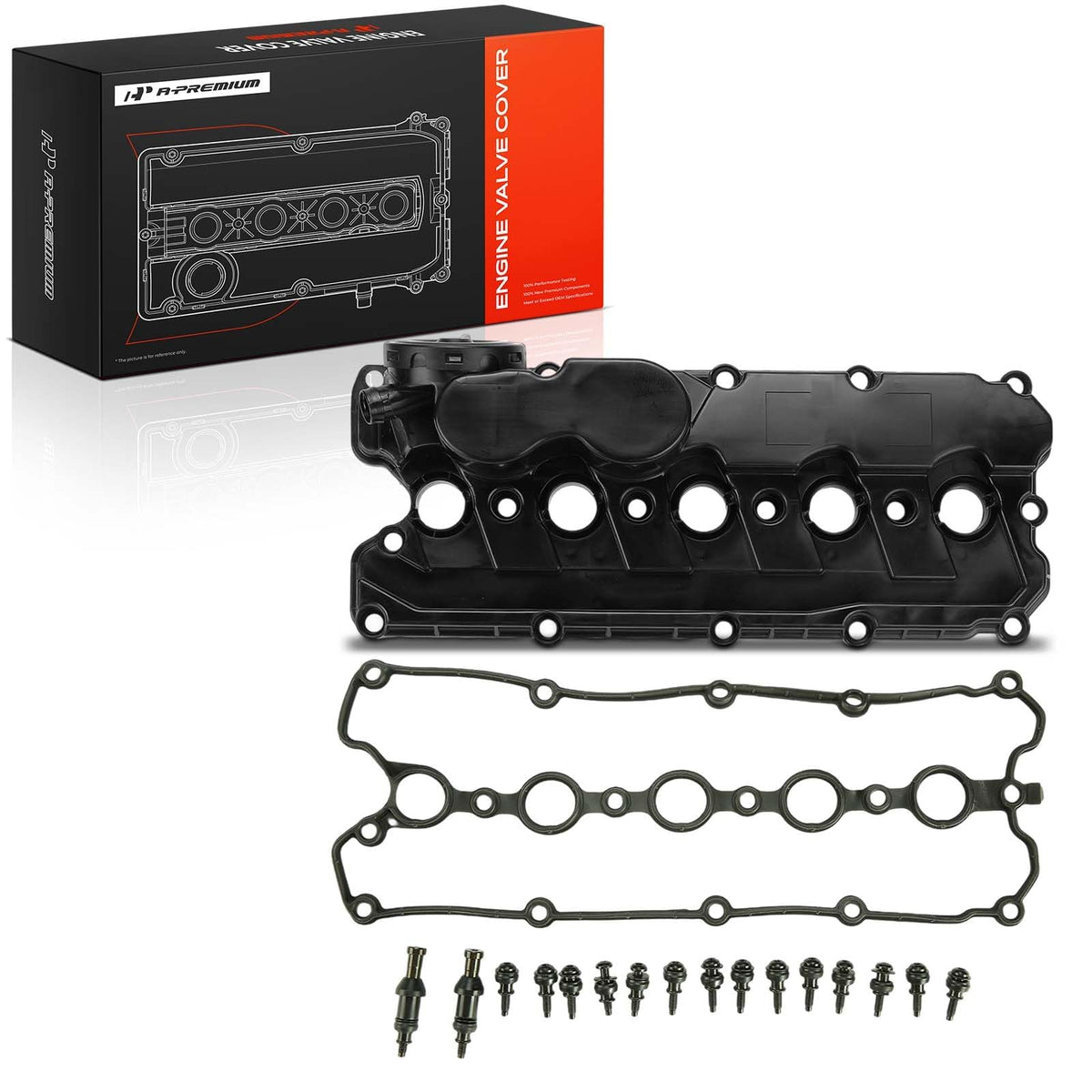A-Premium valve cover front view showing fit and OEM-style finish benefit correct replacement