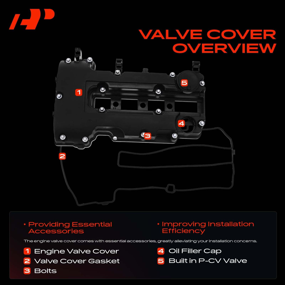A-Premium close-up of ignition coil holes reducing oil contamination risks