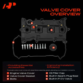A-Premium valve cover installed in engine bay, restores clean engine top and prevents leaks