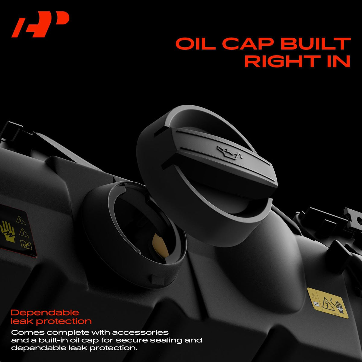 A-Premium valve cover installed in BMW engine bay demonstrating direct fit