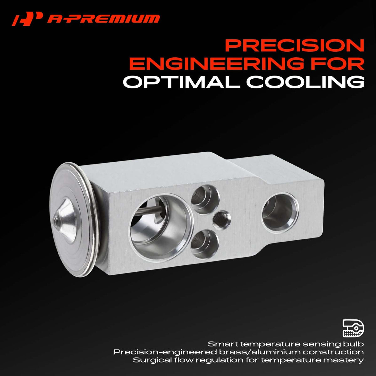 A-Premium valve near evaporator hose showing correct placement for improved cooling