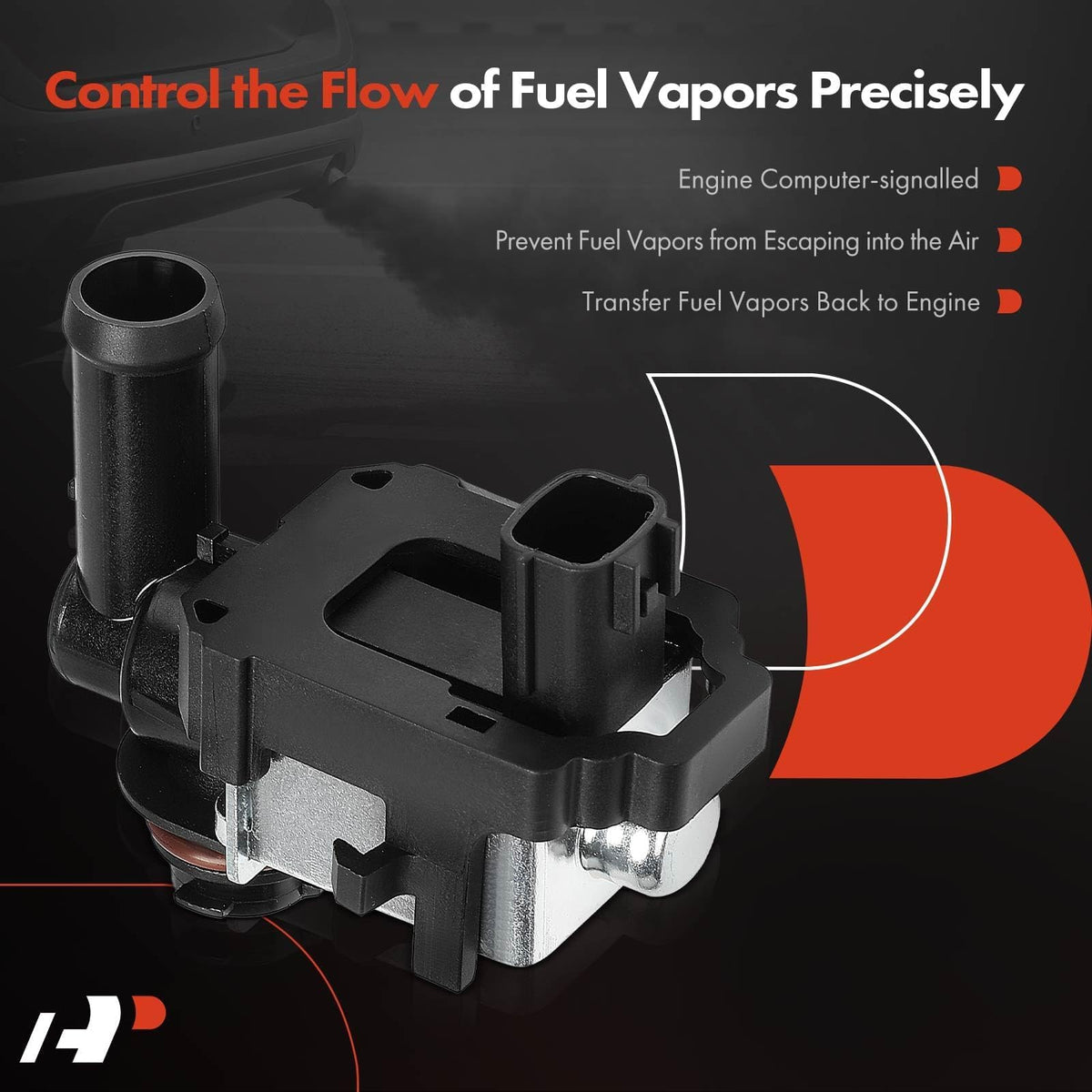A-Premium vent solenoid installed under hood demonstrating direct-fit convenience