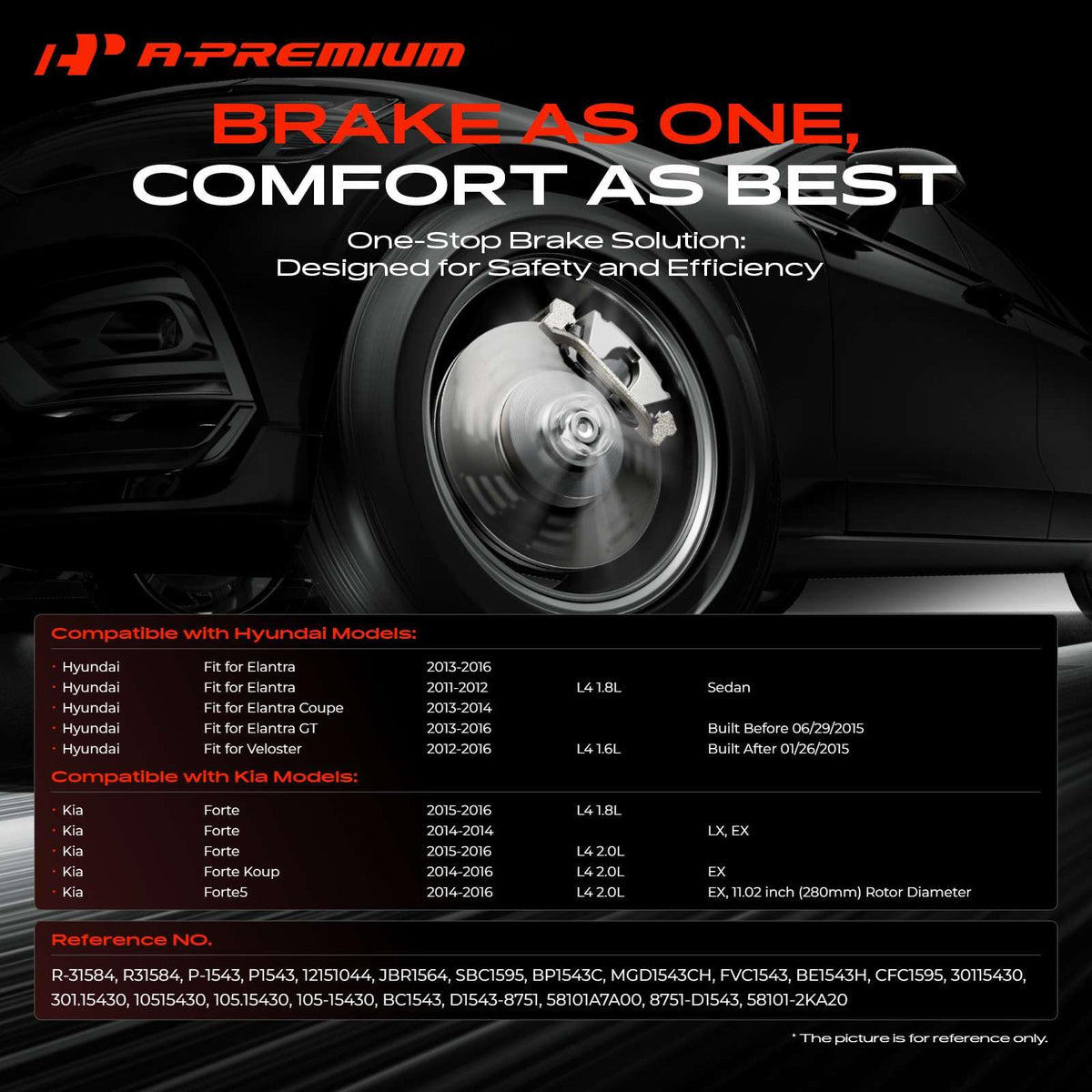 A-Premium vented rotor front view highlighting airflow and durability