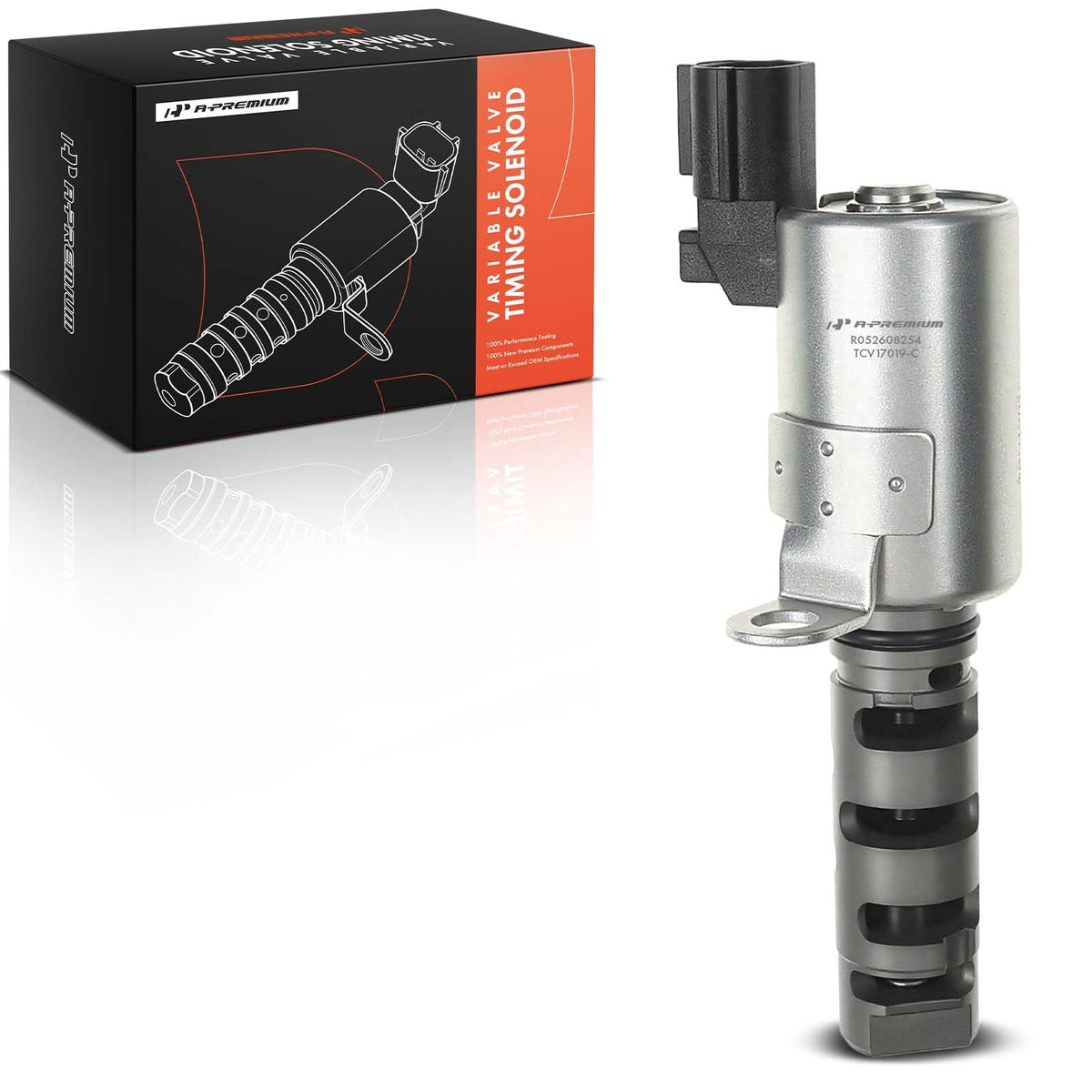 A-Premium VVT solenoid front view showing shape and mounting features for easy fit