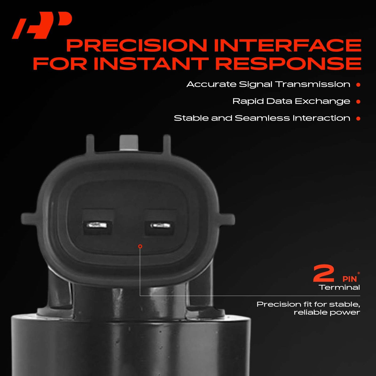 A-Premium VVT solenoid metal finish detail showing corrosion-resistant coating