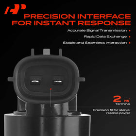 A-Premium VVT solenoid metal finish detail showing corrosion-resistant coating