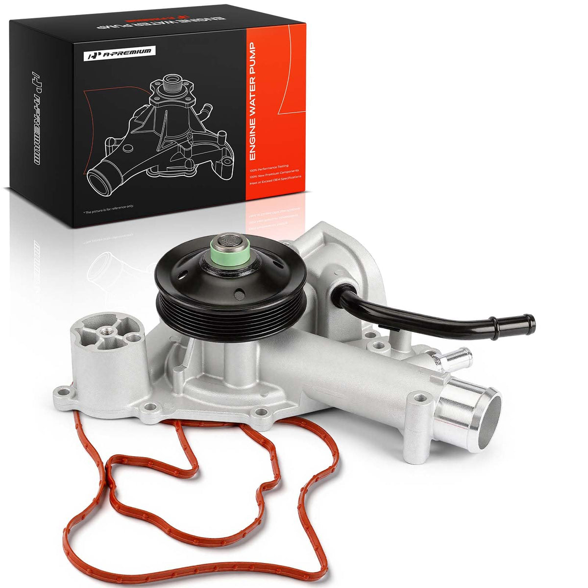 A-Premium water pump front view showing fitment and reliable coolant flow