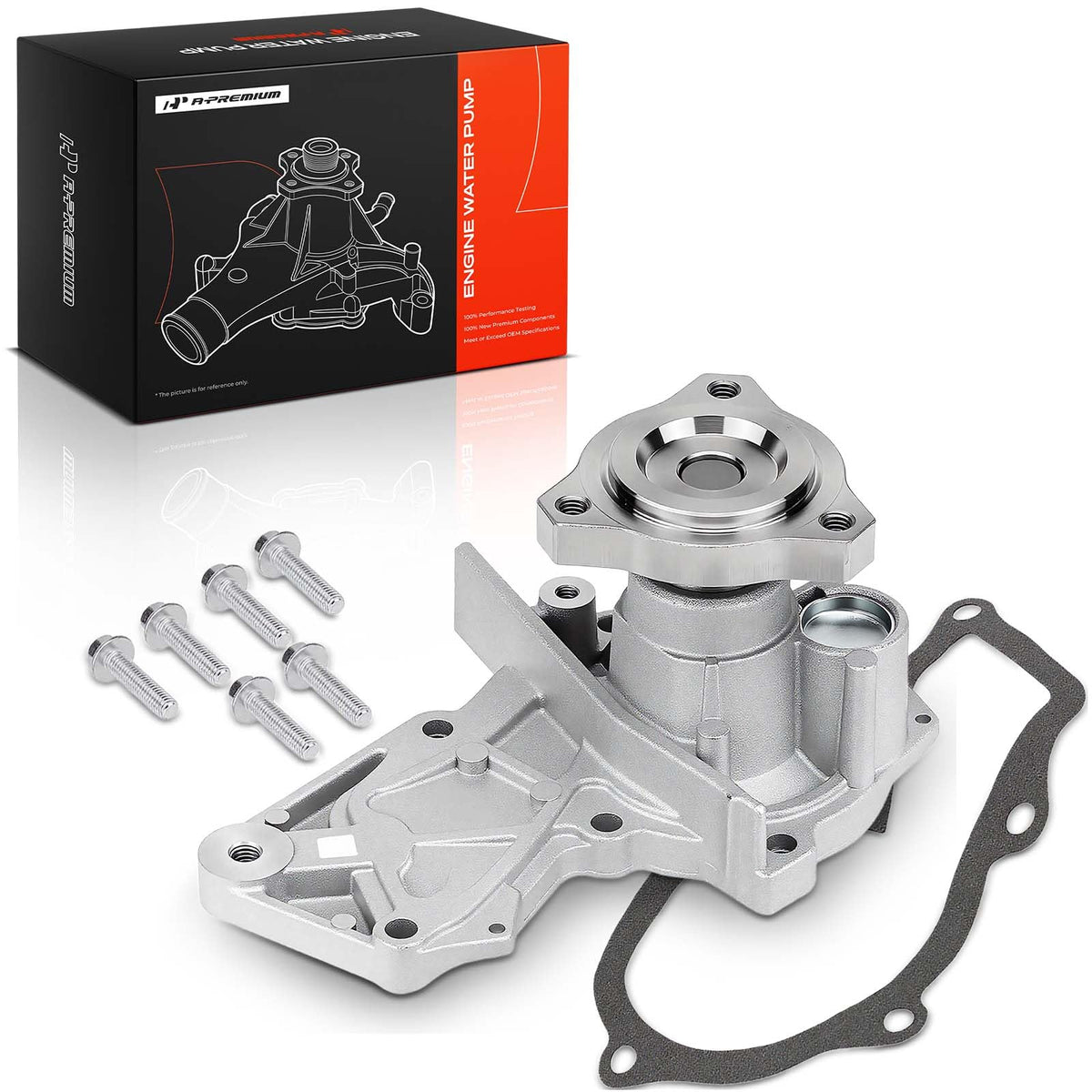 A-Premium water pump front view showing fitment and reliable replacement