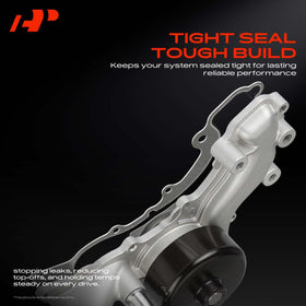 A-Premium water pump installed in engine bay demonstrating direct-fit convenience