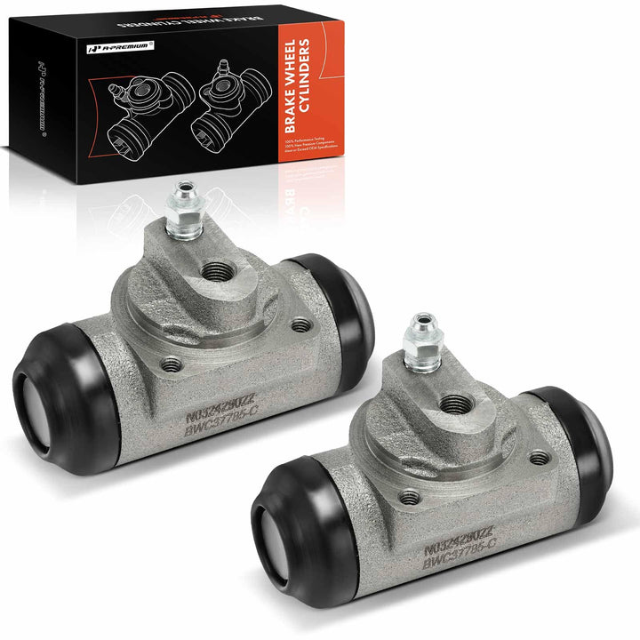 A-Premium front view of wheel cylinder showing mounting points and seal locations for reliable fit