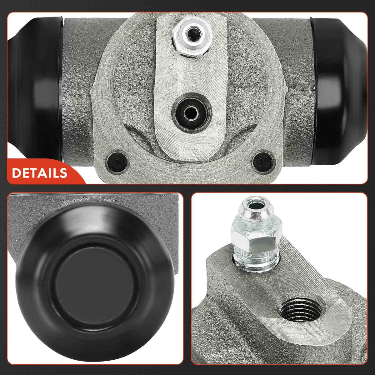 A-Premium installed on backing plate demonstrating how it fits rear drum brake assemblies