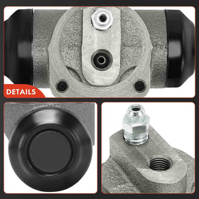 A-Premium installed on backing plate demonstrating how it fits rear drum brake assemblies
