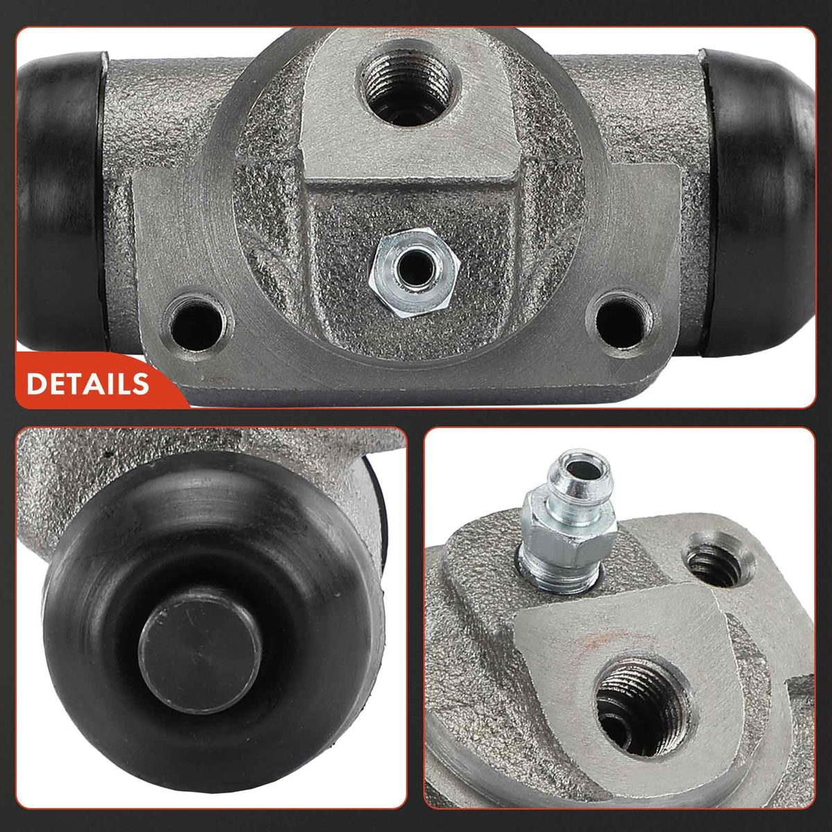 A-Premium packaged wheel cylinder with label showing part numbers and fitment reassurance