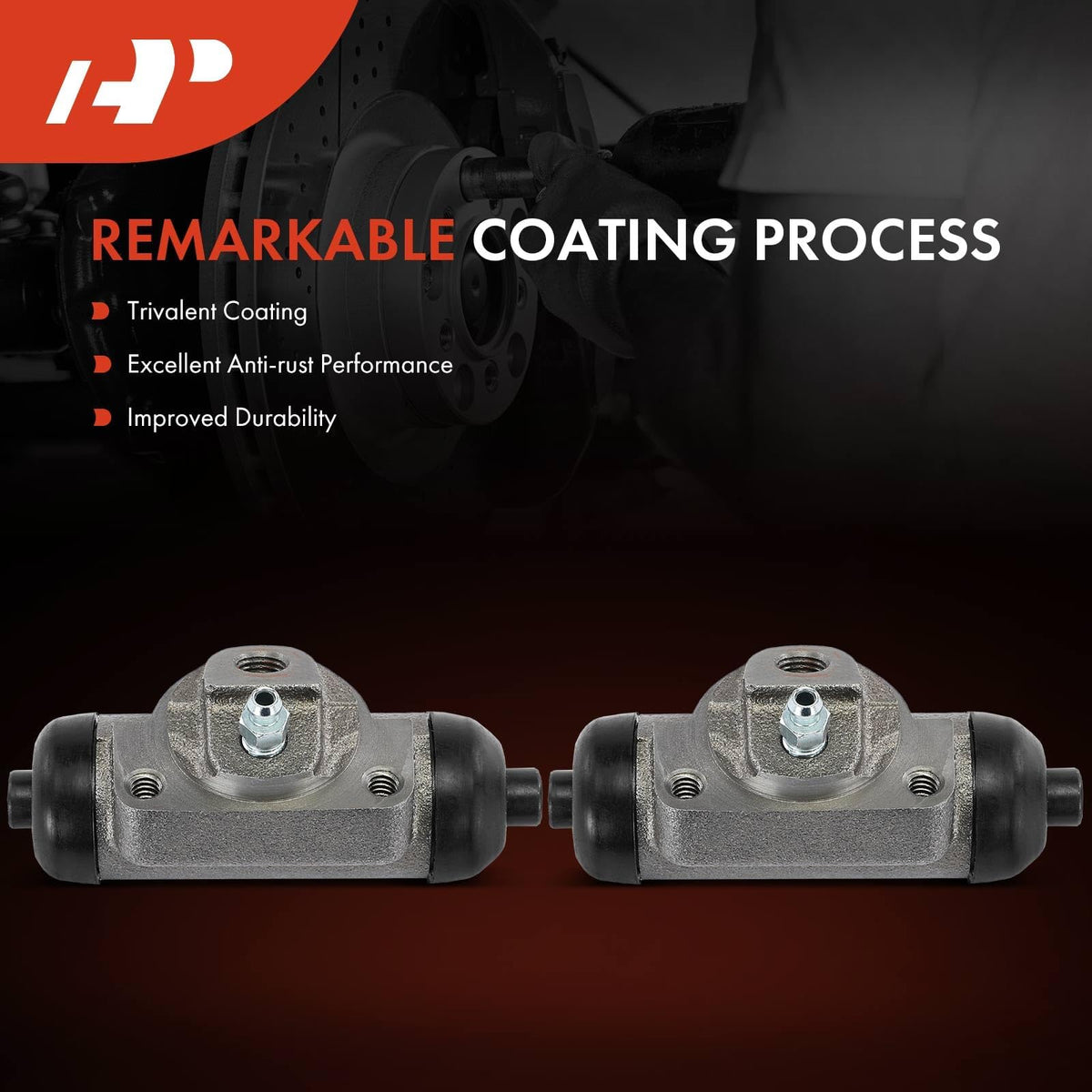 A-Premium side profile of cast iron wheel cylinder highlighting durable construction and longevity