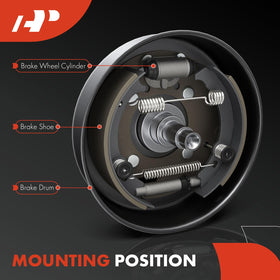 A-Premium wheel cylinder side profile highlighting compact aluminum construction and durability