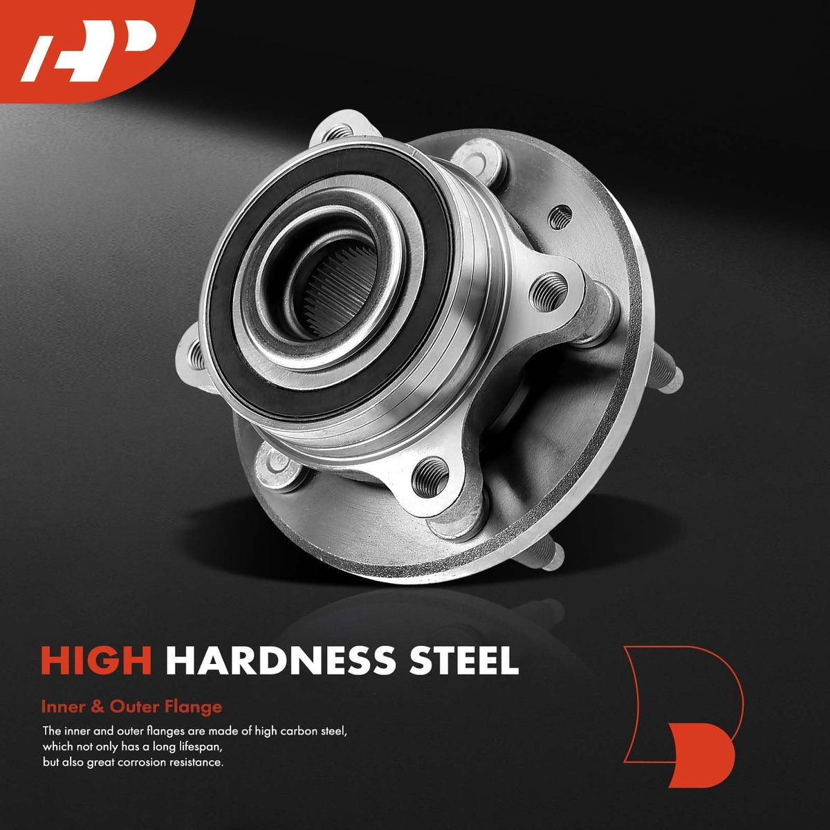 A-Premium wheel stud cluster displaying five studs for secure mounting