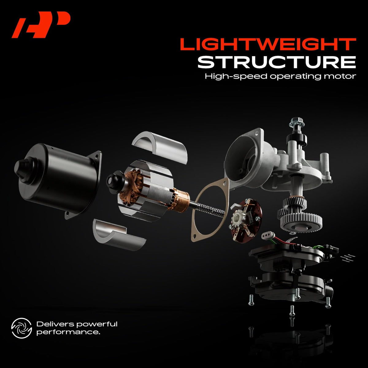 A-Premium motor mounting points visible to match factory bolt locations quickly