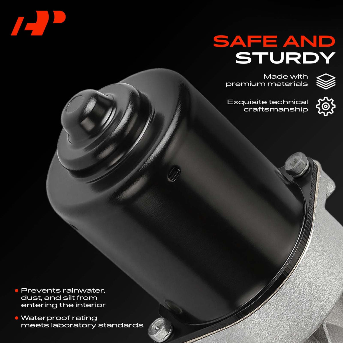 A-Premium motor side profile illustrating compact shape for tight cowl spaces