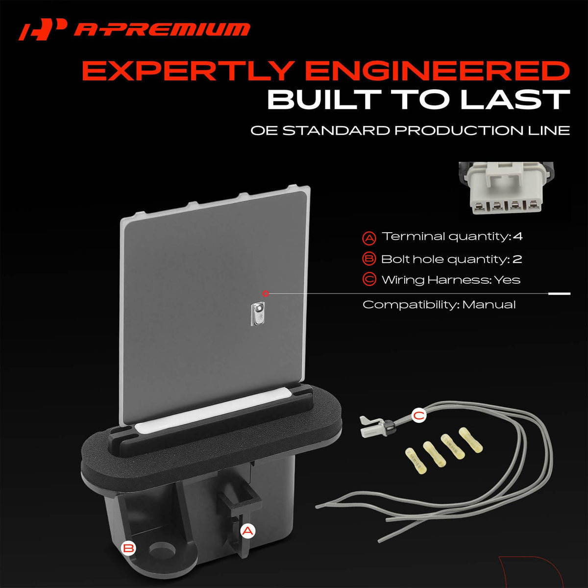 A-Premium wiring harness included for plug-and-play ease
