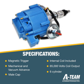 A-Team Performance distributor installed in engine bay showing plug-and-play benefit
