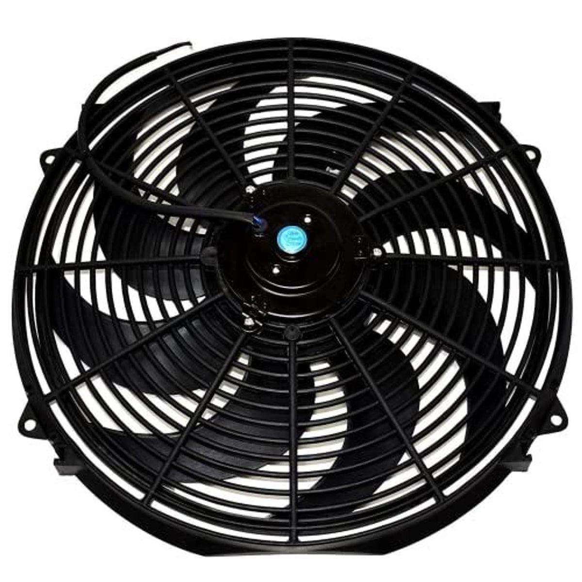 A-Team Performance front view of 16-inch fan showing compact design and improved cooling