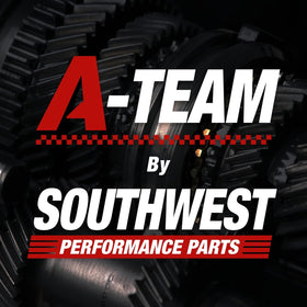 A-Team Performance mounting hardware kit arranged to show included brackets and fasteners