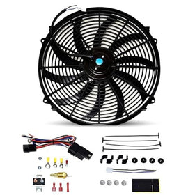 A-Team Performance front view of 16-inch fan showing compact design and strong airflow