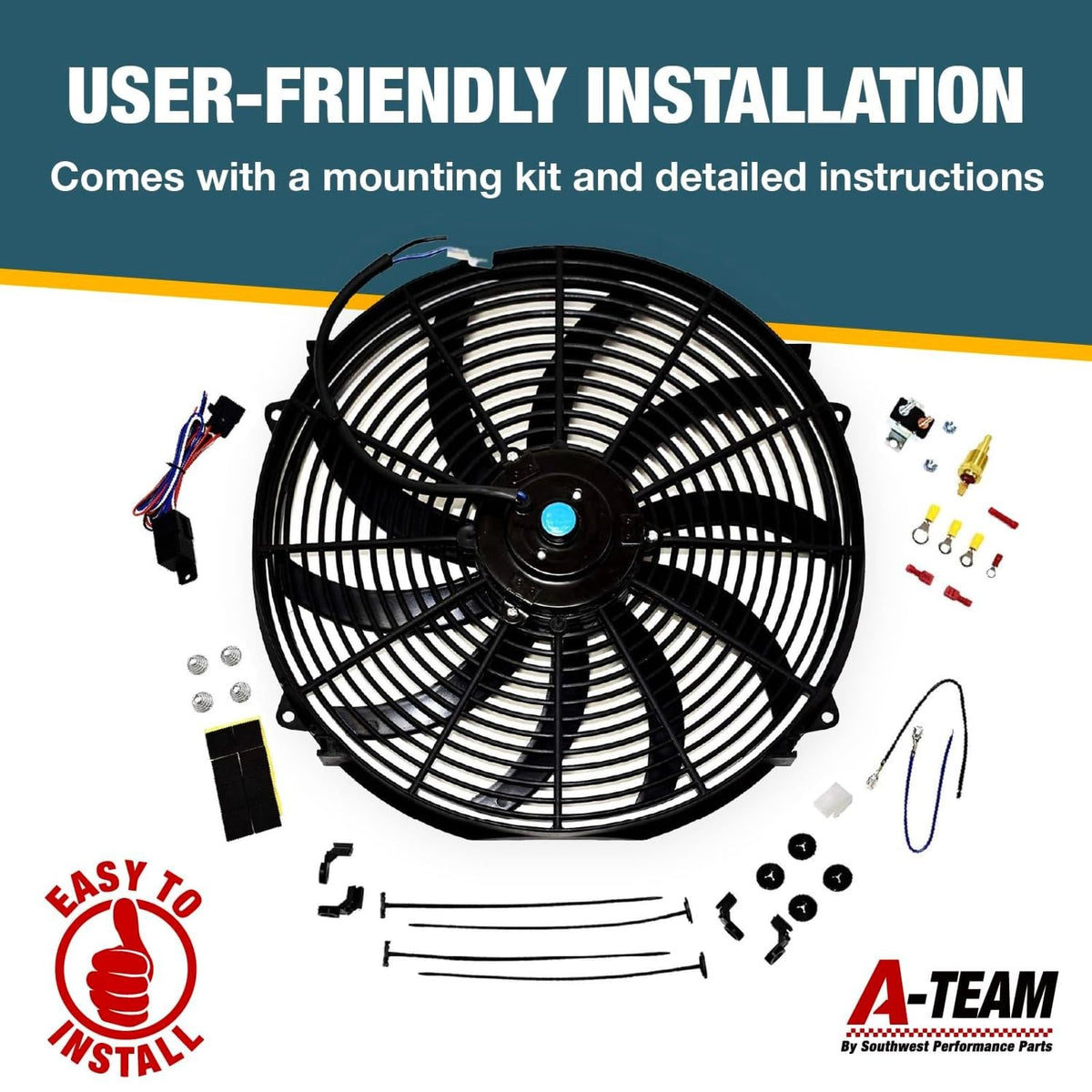 A-Team Performance included mounting hardware and kit pieces for easy installation